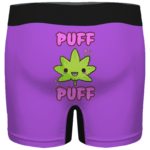 Puff Puff Cute Marijuana Leaf Purple Cool Men's Boxer