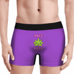 Puff Puff Cute Marijuana Leaf Purple Cool Men's Boxer