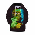 Puff Puff Pass Weed Man Marijuana Art Black Kids Hoodie