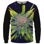 Purple Haze Dope Marijuana Black Awesome Crewneck Sweatshirt