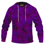 Purple Haze Trippy Marijuana Hemp 420 Pullover Hoodie