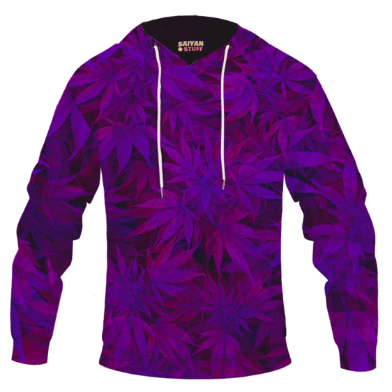 Purple Haze Trippy Marijuana Hemp 420 Pullover Hoodie