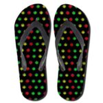 Rastafari Marijuana Leaves Pattern Weed Thong Sandals