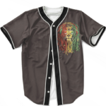 Rastafarian Lion Reggae Dreadlocks 420 Ganja Baseball Jersey