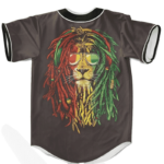 Rastafarian Lion Reggae Dreadlocks 420 Ganja Baseball Jersey