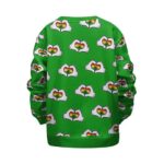 Rastafarian Love & Peace Cannabis Artwork Green Kids Sweater