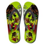 Rastaman Smoking a Spliff of Weed 420 Thong Sandals