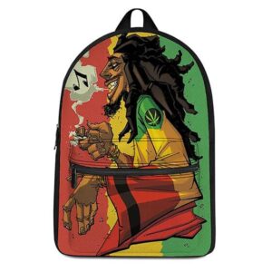 Rastaman Smoking a Spliff of Weed Rastafarian Dope Backpack