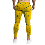 Realistic Marijuana Leaves Design Yellow Tracksuit Bottoms