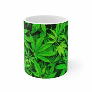 Realistic Marijuana Weed Hemp Design Stylish Coffee Mug