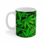 Realistic Marijuana Weed Hemp Design Stylish Coffee Mug