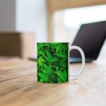 Realistic Marijuana Weed Hemp Design Stylish Coffee Mug