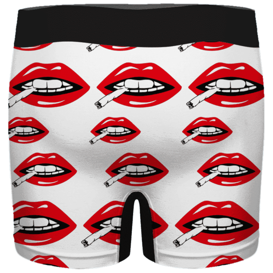 Red Lips Smoking A Joint Marijuana Weed Hemp 420 Cool Men's Boxer