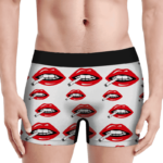 Red Lips Smoking A Joint Marijuana Weed Hemp 420 Cool Men's Boxer