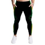 Reggae Colors Paint Splash Art Black Tracksuit Bottoms