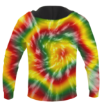 Reggae Inspired Tie Dye For The Stoners Dope Hoodie - back