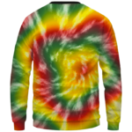 Reggae Inspired Tie Dye For The Stoners Dope Sweatshirt - Back Mockup