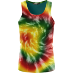 Reggae Inspired Tie Dye For The Stoners Dope Tank Top