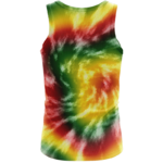 Reggae Inspired Tie Dye For The Stoners Dope Tank Top - Back