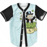 Rich Uncle Pennybags Making Dough Marijuana Baseball Jersey