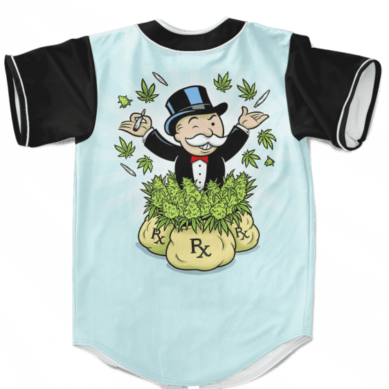 Rich Uncle Pennybags Making Dough Marijuana Baseball Jersey