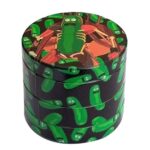 Rick & Morty Pickled Cucumber Pattern Art Weed Herb Grinder