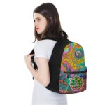 Rick Weed Hair Hypnotic Eyes Multicolor Cannabis Knapsack
