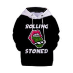 Rolling Stoned Fifty Licks Marijuana Art Children Hoodie