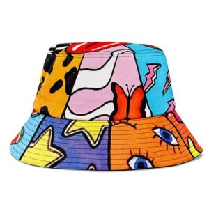 Rolling Stones Trippy Lick Abstract Design Dope Bucket Hat