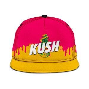 Vibrant Dripping Art Kush Marijuana Dope Snapback Hat