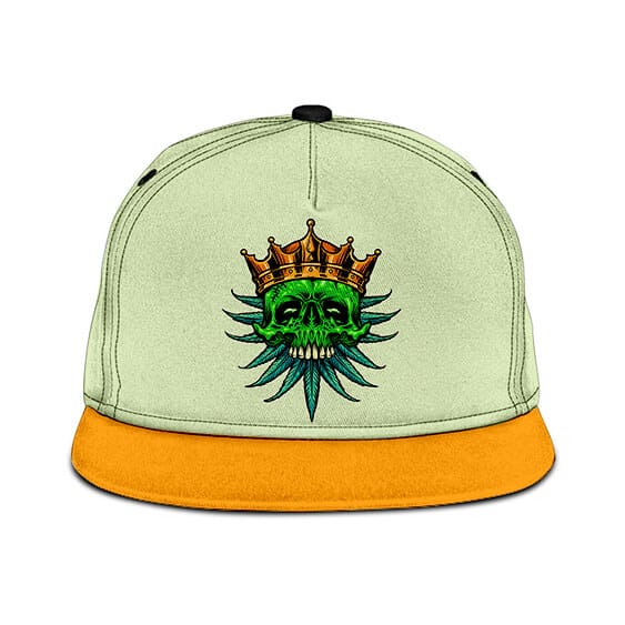 Dope Crowned Grimy Skull Weed Hemp Logo Snapback Hat