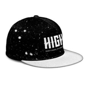 High Ganja Stars Don’t Panic It’s Organic Black Snapback Hat