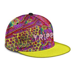 Trippy Artwork 420 Weed Psychedelic Vision Snapback Hat