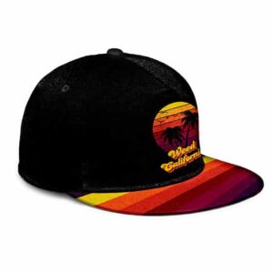 Weed California Classic Sunset Art Retro Colors Snapback Hat