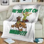 Scooby & Shaggy Out Of Weed Funny Artwork Throw Blanket