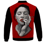Sexiest Way To Roll A Cannabis Marijuana Blunt Bomber Jacket - BACK