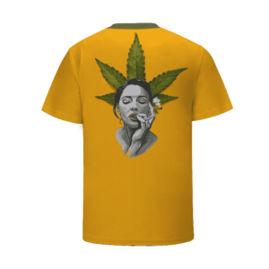 Sexy Portrait Painting Women Smoking Cannabis Blunt T-Shirt