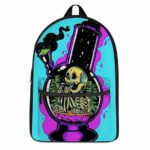 Skeleton Smoking Weed Inside A Bong Epic Cannabis Backpack