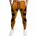 Skull & Marijuana Doodle Artwork Dope 420 Weed Joggers