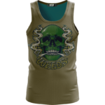 Skull Smoking A Joint Marijuana Hemp 420 Doobie Ganja Tank Top