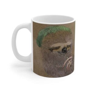 Sloth Smoking Blunt Don't Panic Its Organic Dope Coffee Mug