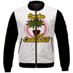 Smoke Cannabis Marijuana Plant Pot & Joint Weed Bomber Jacket