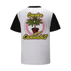 Smoke Cannabis Marijuana Plant Pot & Joint Weed T-Shirt