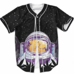 Smoking Astronaut High In Space & Mind 420 Weed Baseball Jersey