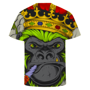 Smoking Joint Gorilla With Crown Vector Art Awesome T-shirt