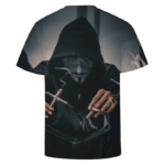Smoking Joint Marijuana V For Vendetta Mask Dope T-shirt