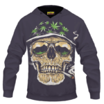 Smoking Joint Skull Marijuana Weed Amazing Dope Hoodie