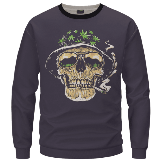Smoking Joint Skull Marijuana Weed Amazing Dope Sweater
