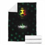 Snoop Dogg Rasta Colors Art Unique 420 Fleece Blanket