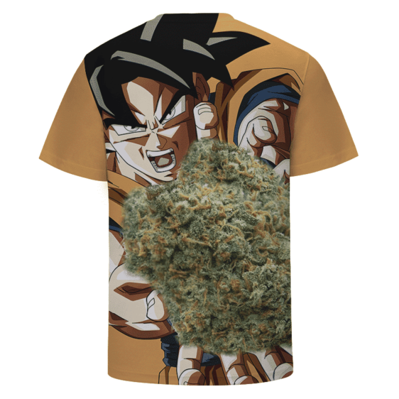 Son Goku Charging Up Kamehameha Kush 420 Marijuana T-shirt